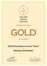 Zertifikat, Golden Grape, Sekt Cuvée Pinot